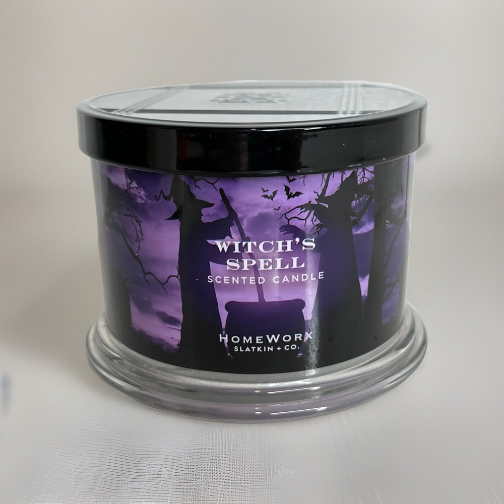 HomeWorx By Slotkin & Co Witch's Spell Scented 14 Oz (3) Wick Candle